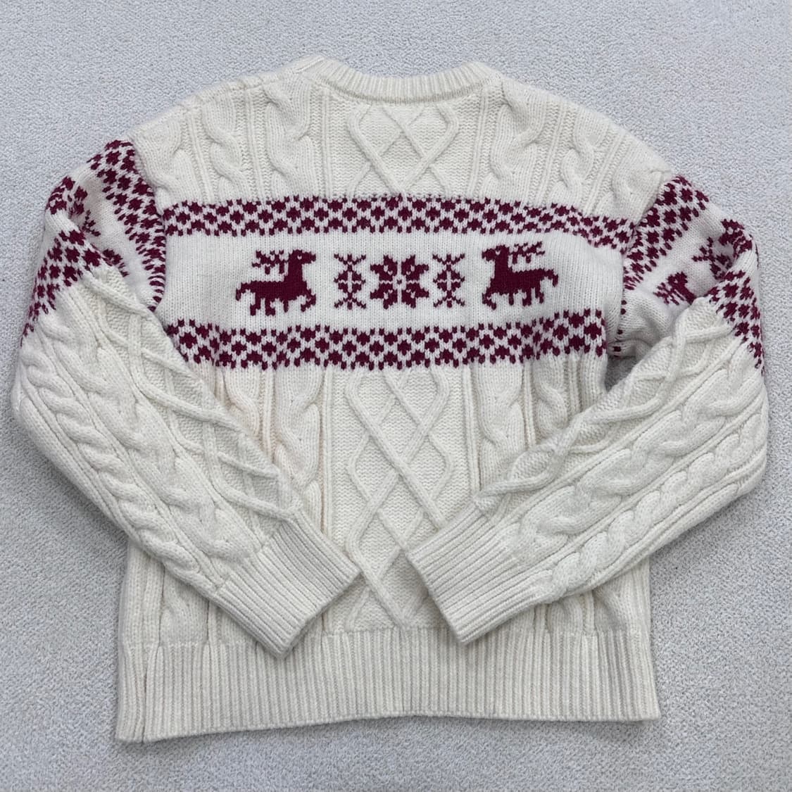 실측확인 빈티지 케이블 니트 스웨터 0331E 상품이미지2