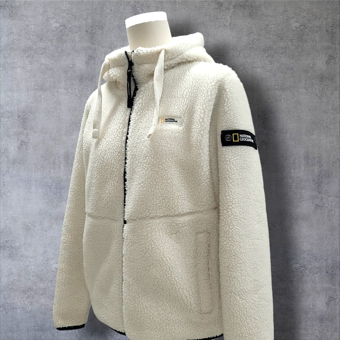 [S] 내셔널지오그래픽 아이보리 코스토니 후드 플리스 집업 상품이미지3