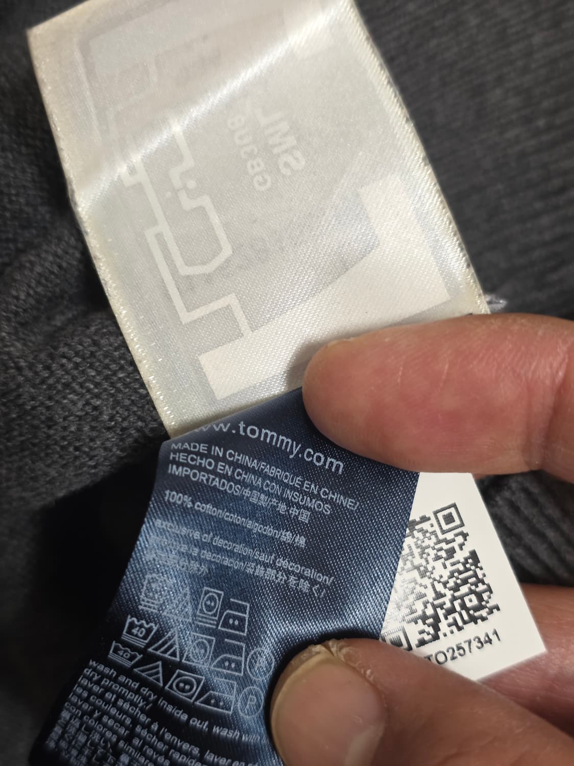 타미힐피거 코튼 반집업 니트 M 상품이미지8