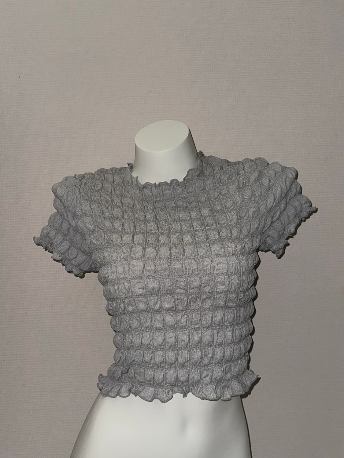 팝콘 빈티지 엠보 탑 상품이미지3