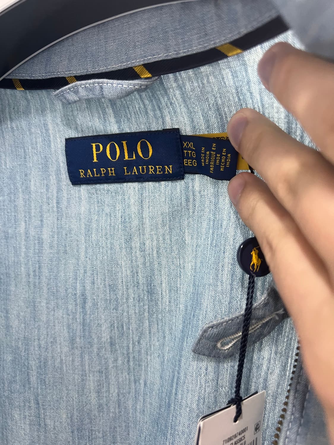 폴로 샴브레이 베이포트 자켓 2XL(QR정품) 상품이미지4