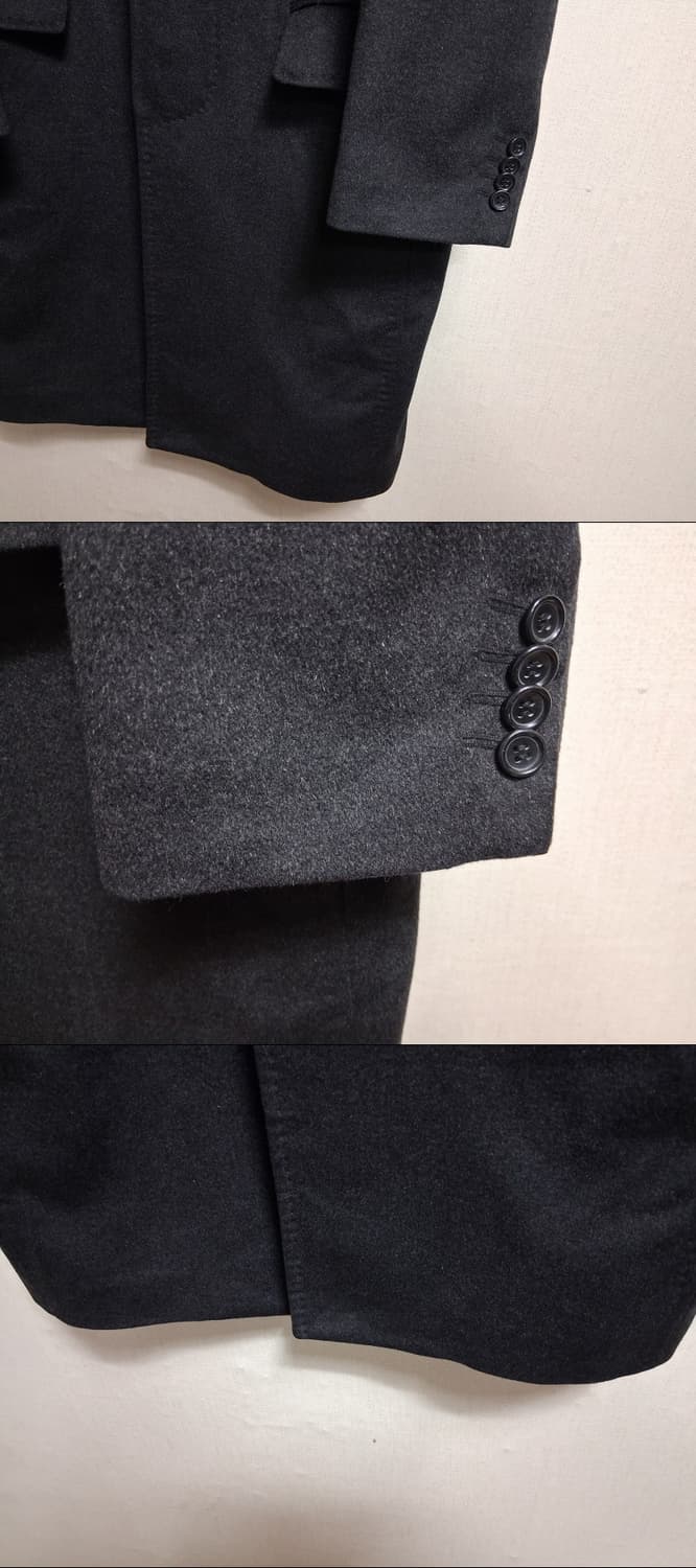 일본빈티지 valente 100% 퓨어캐시미어코트 남성M 95 그레이캐시 상품이미지5