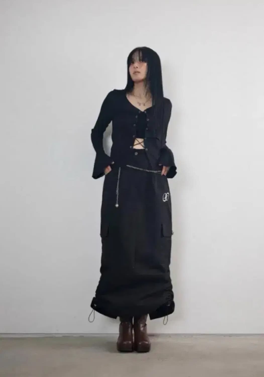 애즈온 바우 카고 스커트 상품이미지1