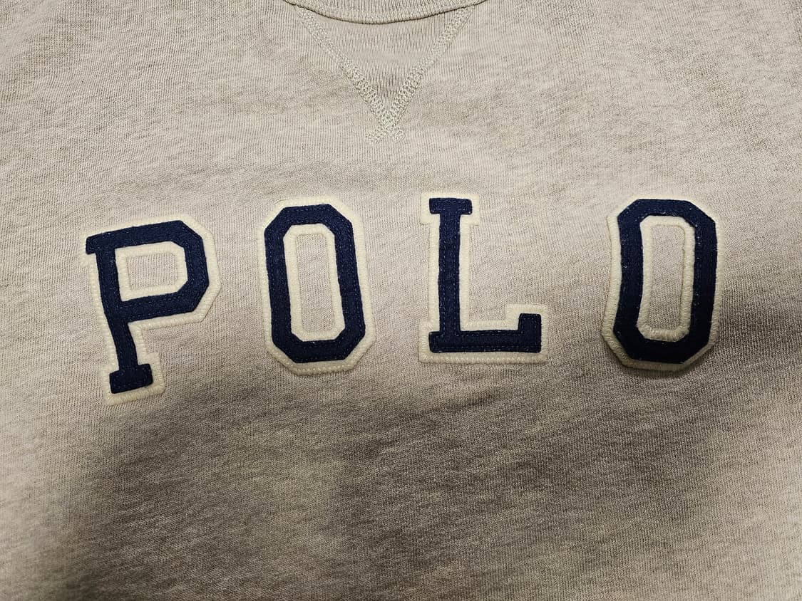 폴로 랄프로렌 신형QR라벨 맨투맨 기모 티셔츠 오트밀 상품이미지3