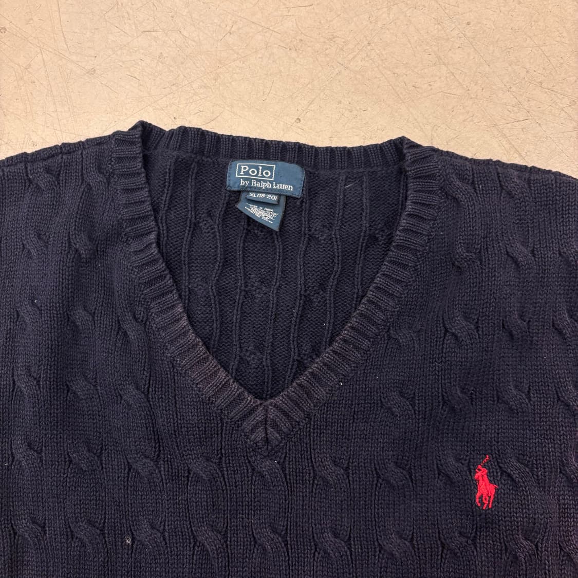 폴로 랄프로렌 포니 네이비 니트 베스트 상품이미지3