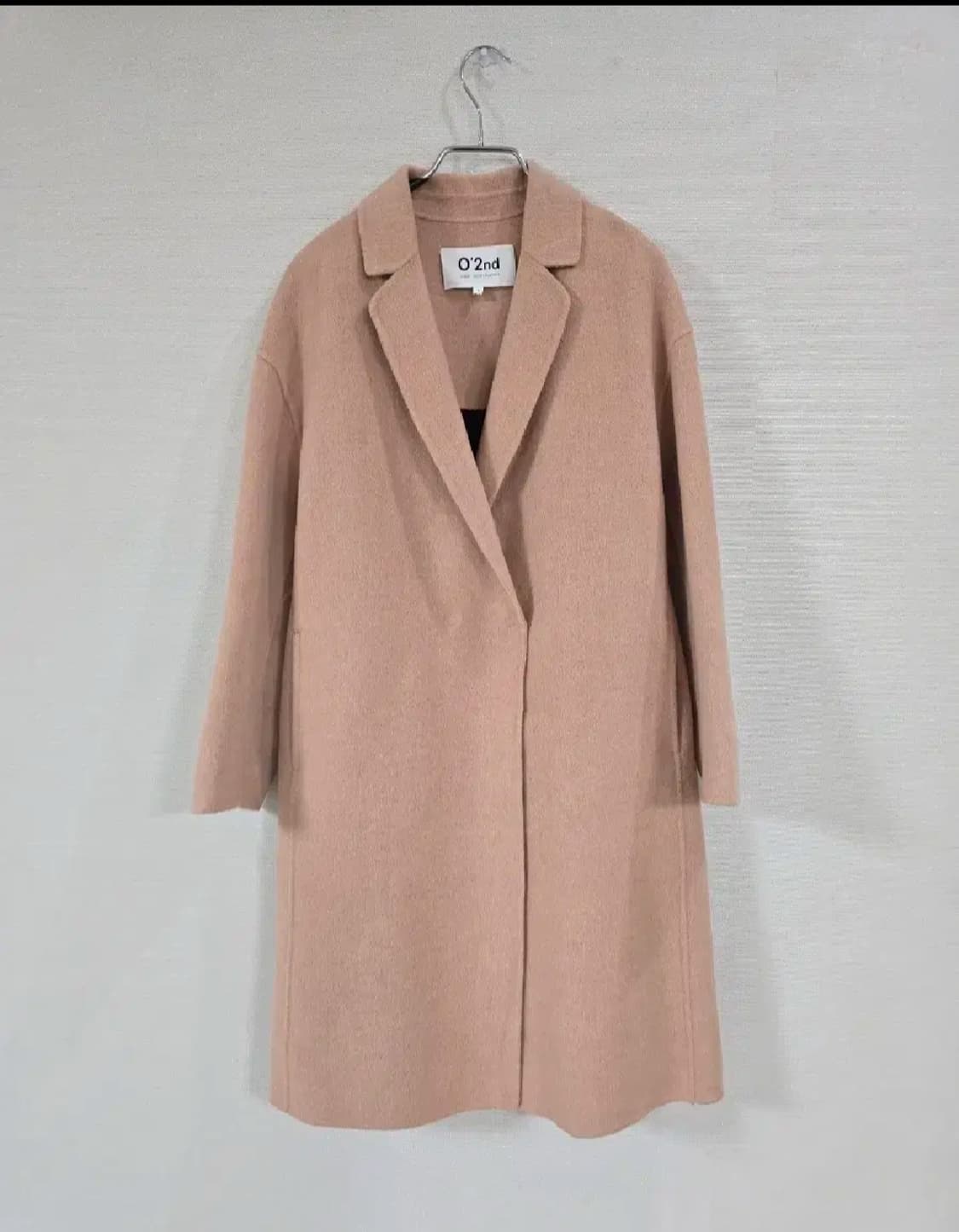 한섬 오즈세컨 캐시미어 블랜딩 뒷반전 롱코트 상품이미지1