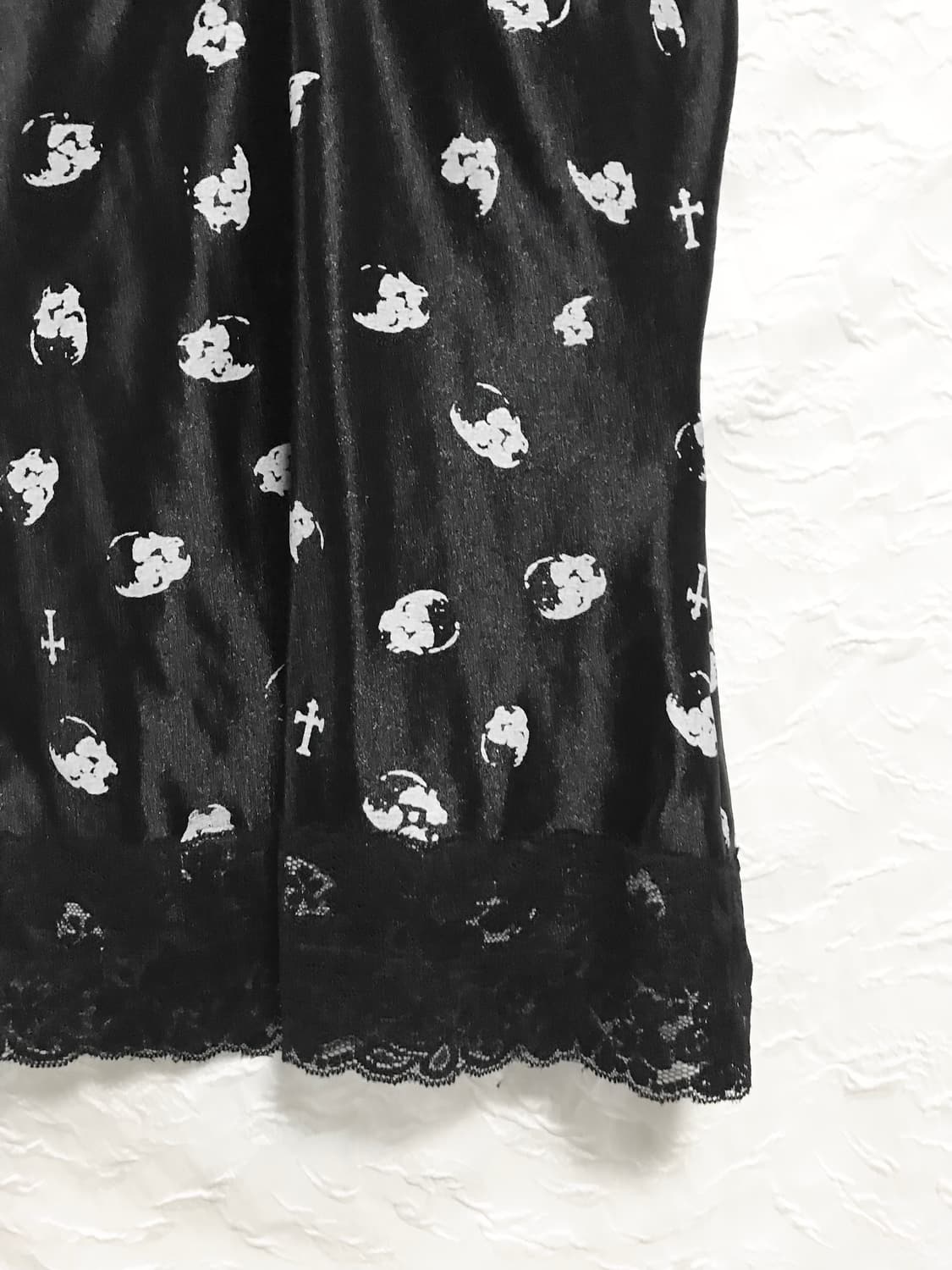 빈티지 tutuha 튜튜하 펑크 고딕 지퍼 디테일 해골 슬리브리스 탑 상품이미지5