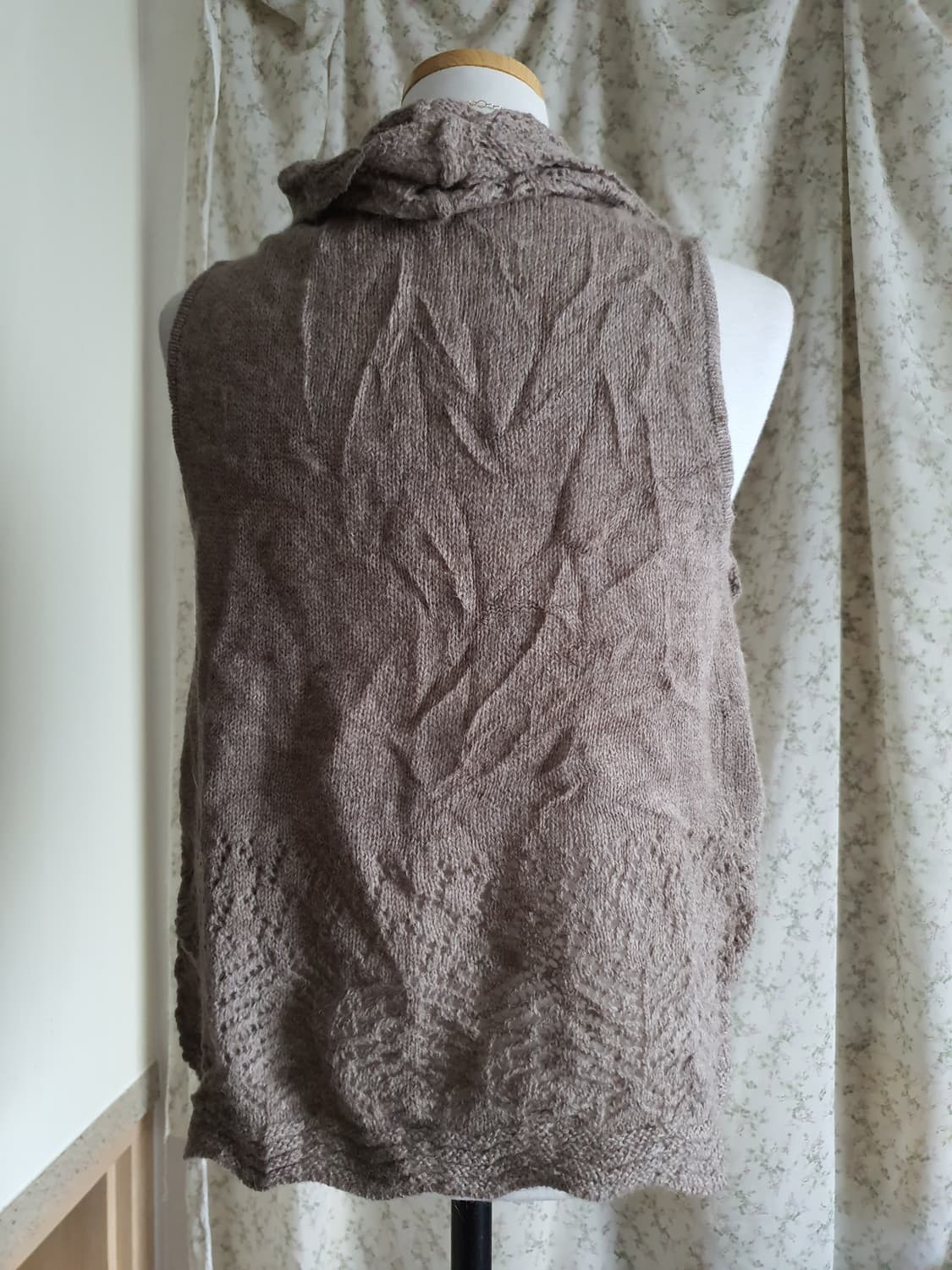 [모리걸] 니트 숄 가디건 브라운 색상 상품이미지3