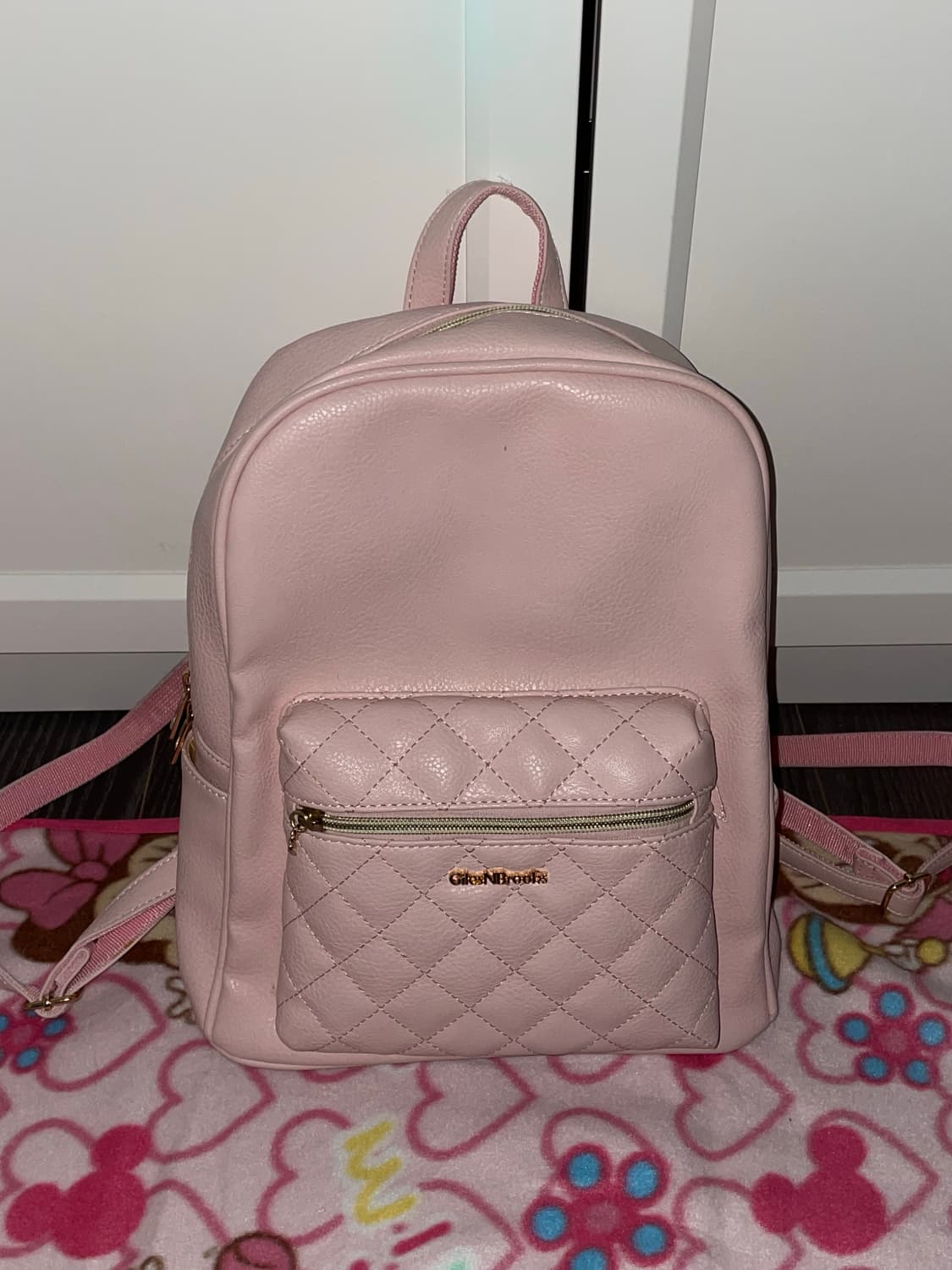 딸기우유 연핑크 갸루 핀터깔 백팩 가방 상품이미지2