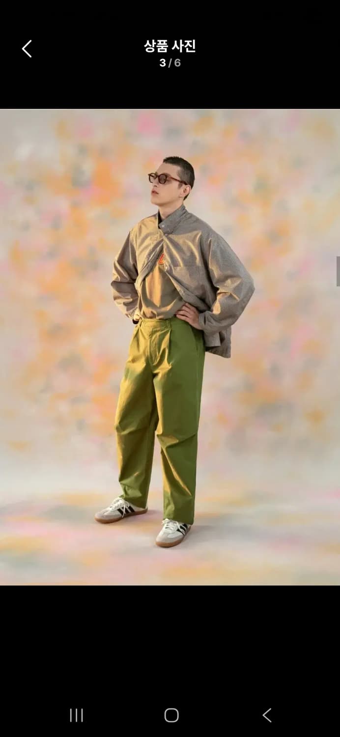 셔터 빈티지 워시드 턱 치노 팬츠 피그린 M 상품이미지3