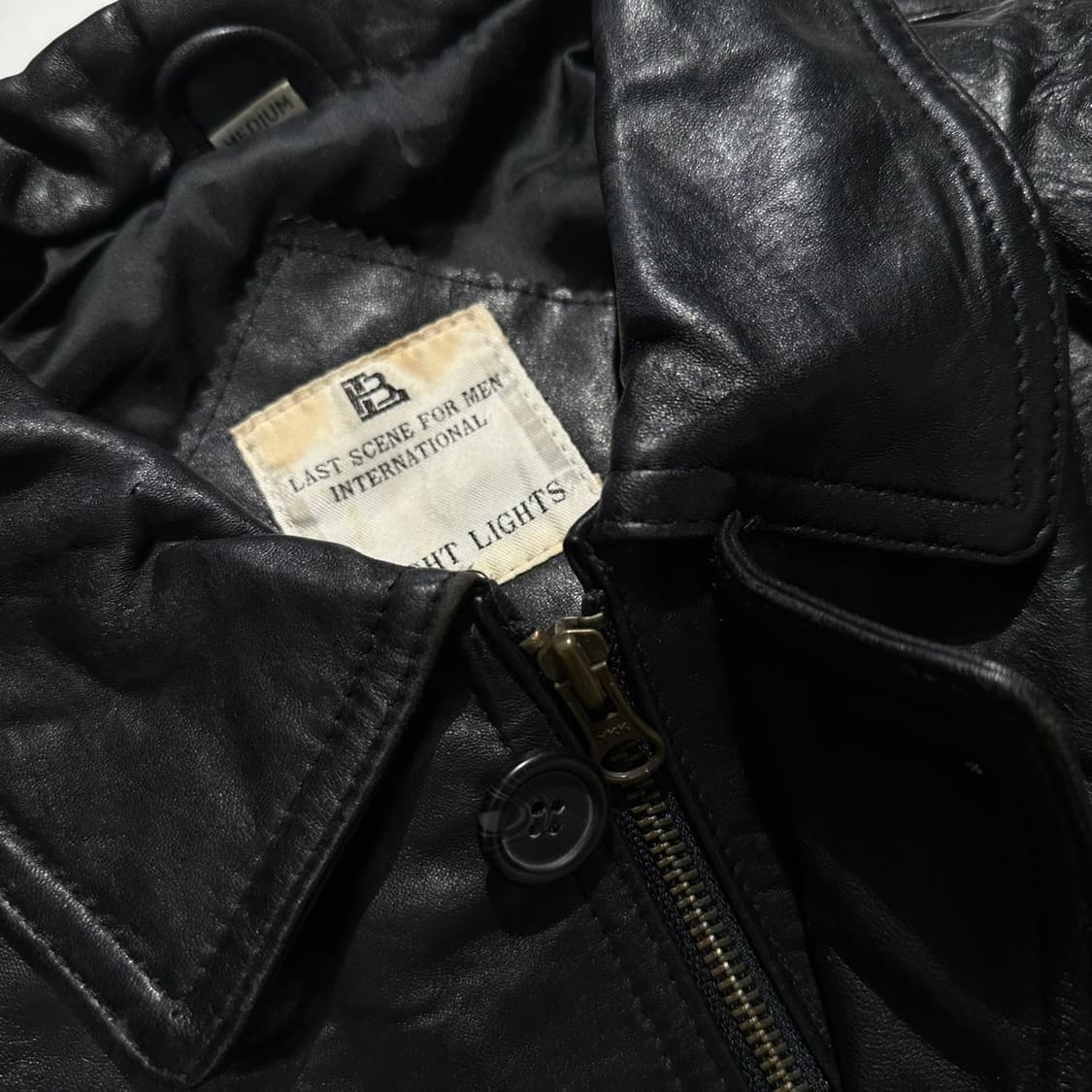 Bright Light 램스킨 싱글 레더 카코트 블랙 상품이미지5