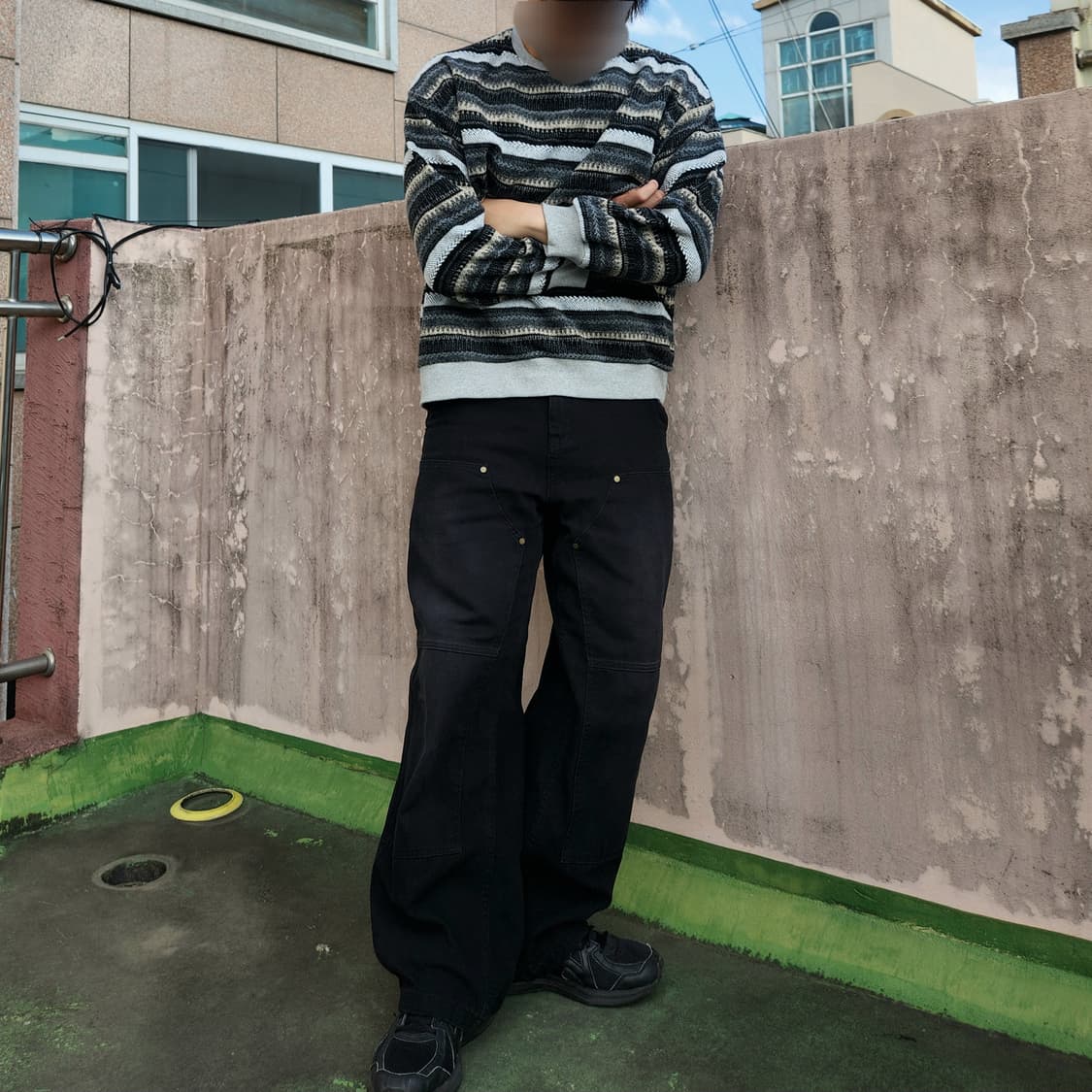 [네고가능] 스트라이프 패턴 니트 상품이미지1
