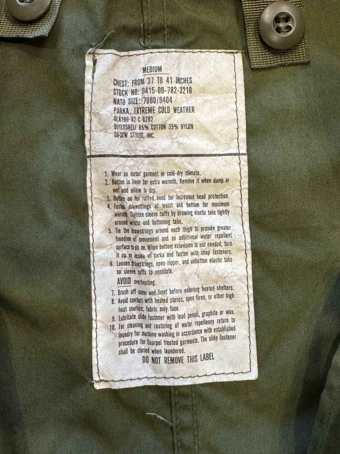 오리지널 M-65 피쉬테일 파카 (M) 상품이미지6