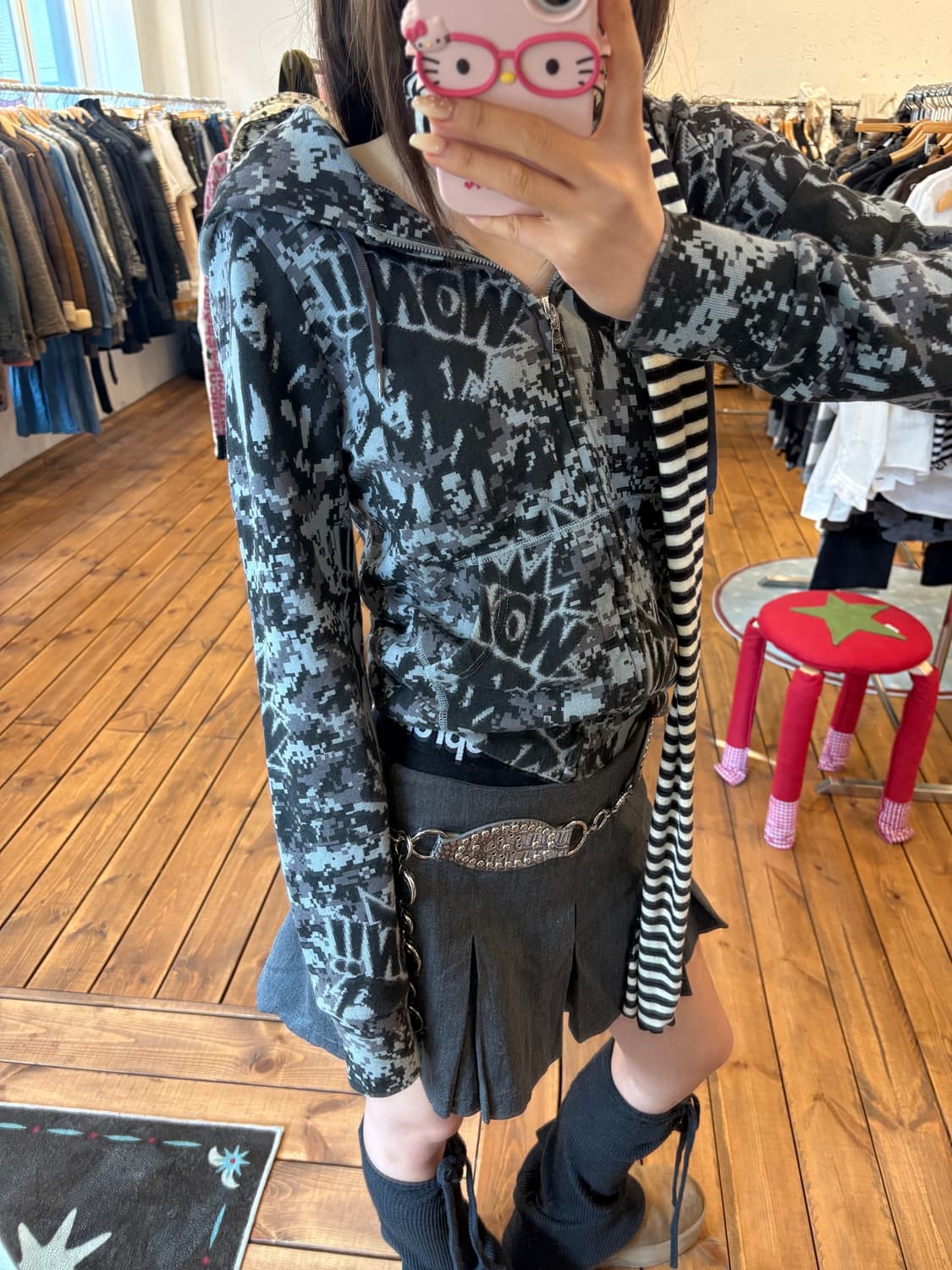 히스테릭글래머 그래픽 히스걸 후드집업 상품이미지1