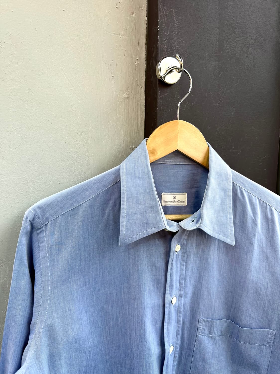 100~105/ 에르메네질도 제냐 슈퍼파인 코튼 포켓셔츠 상품이미지3