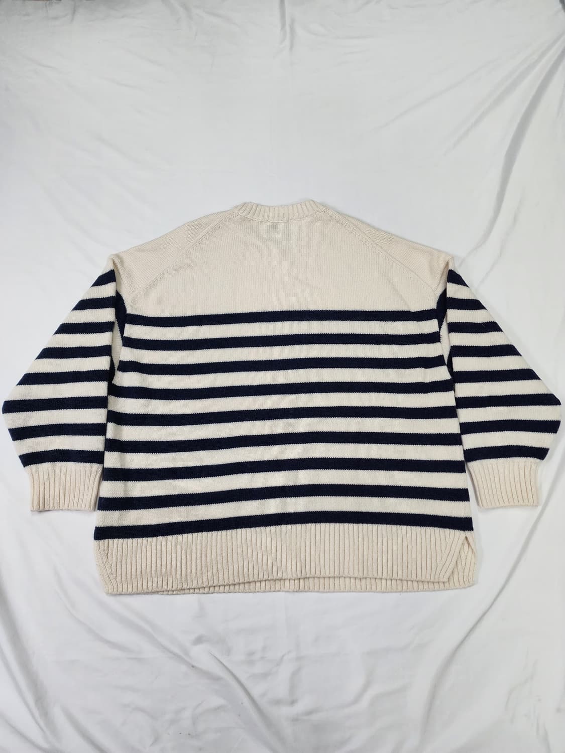 코스 스트라이프 아이보리 네이비 니트 상품이미지2