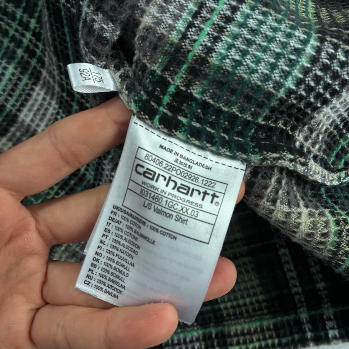 Carhartt  칼하트 WIP 밸먼 체크 셔츠  상품이미지6