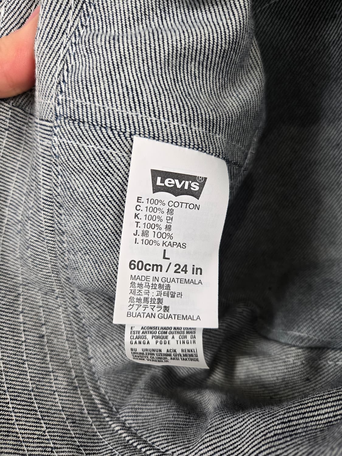 [무료배송]리바이스 멀카도 글로벌 버킷햇 L 데님 청 버킷 벙거지 모자 상품이미지8