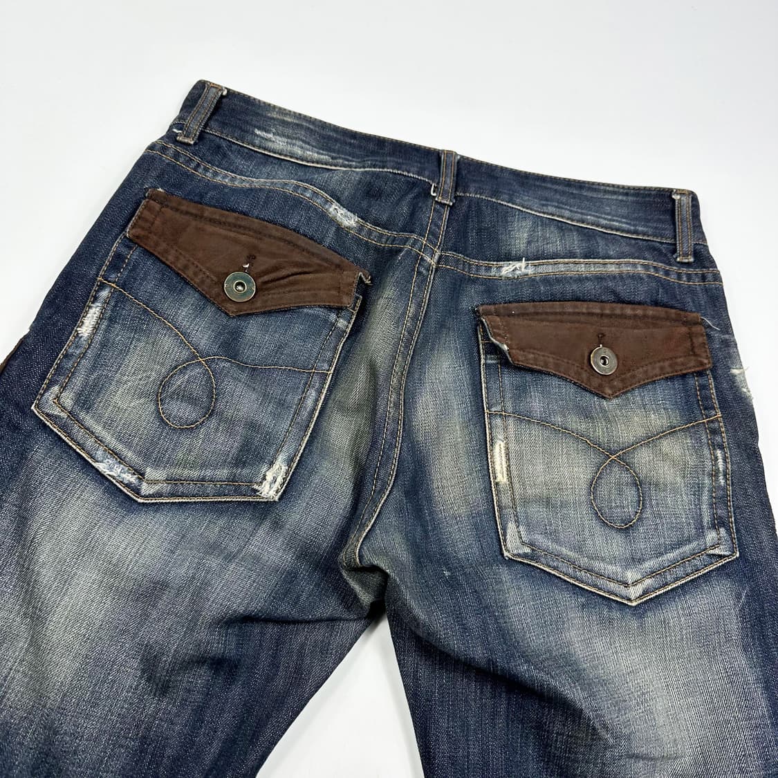 VTG 빈티지 워싱 와이드 데님팬츠 (32인치) 상품이미지5
