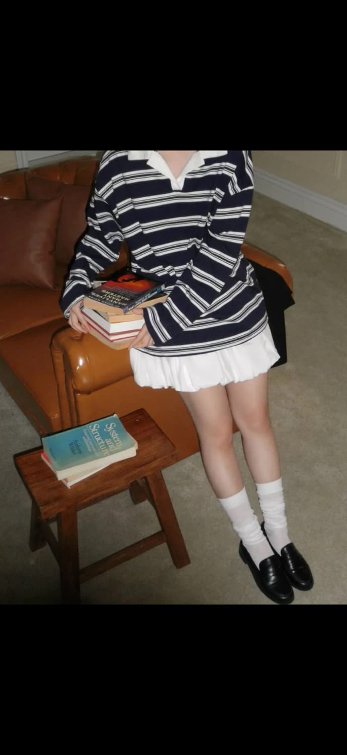 럭비 스트라이프 카라티셔츠 상품이미지1