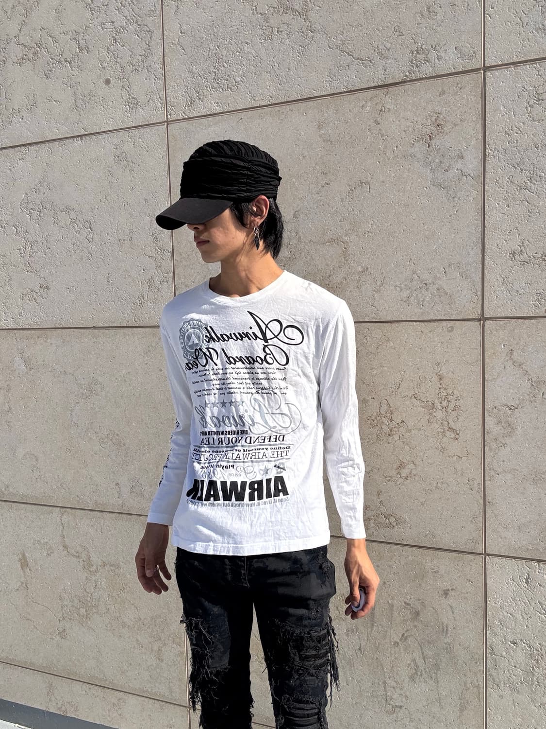 “Airwalk”Y2K Print White Sleeve 상품이미지9