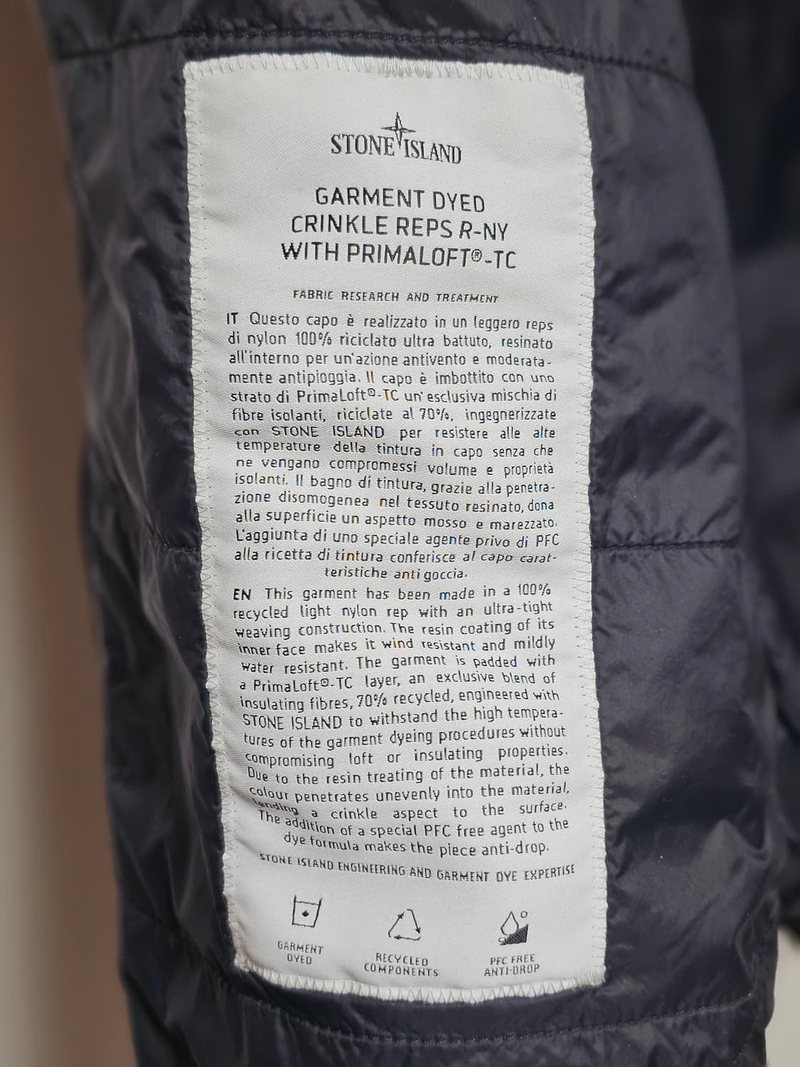 스톤아일랜드 크링클랩스 테크노 패브릭 자켓 ( 새 상품) 상품이미지5