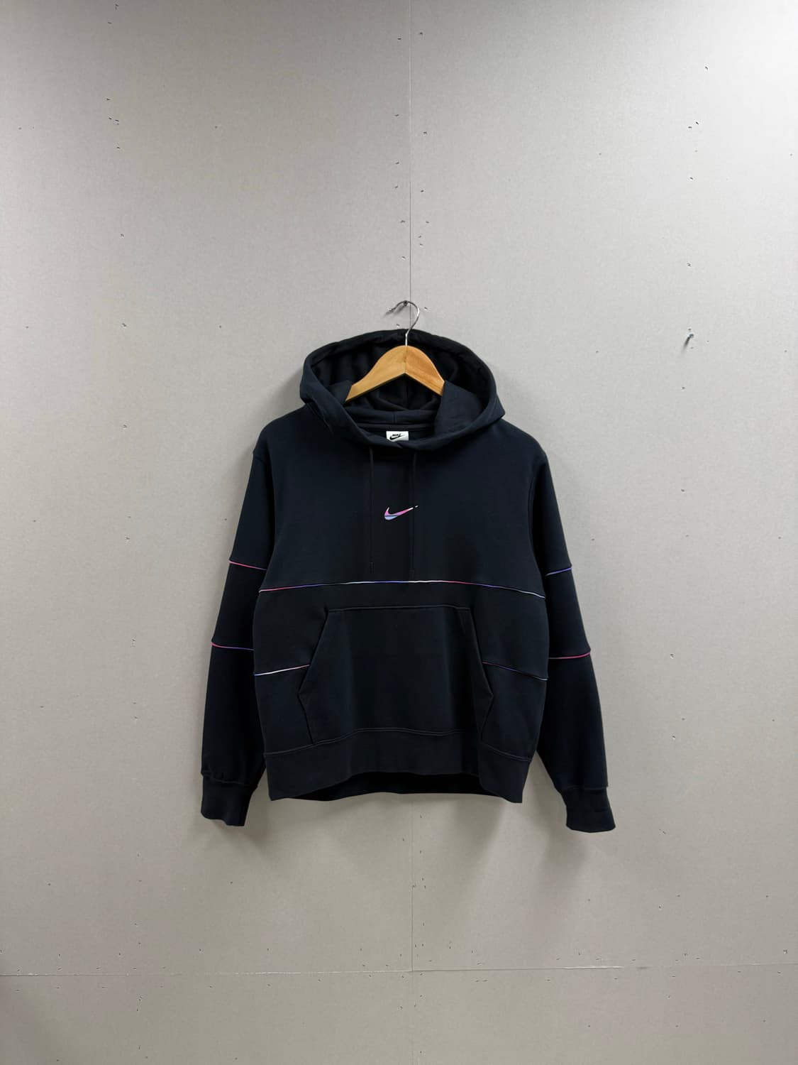 여성 M / 나이키 세미크롭 후드티 블랙 상품이미지2