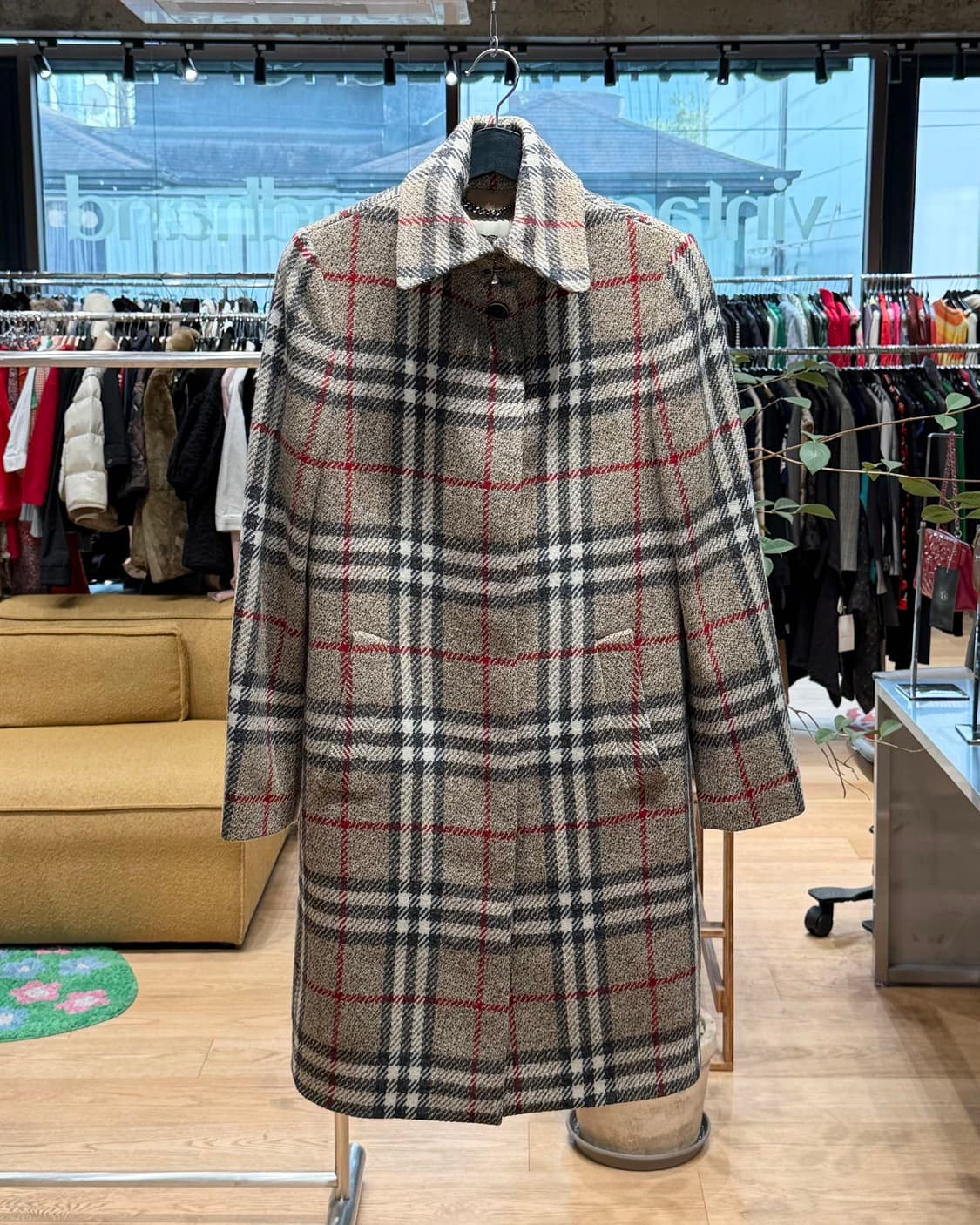 버버리 브라운 노바체크 울 코트  상품이미지1