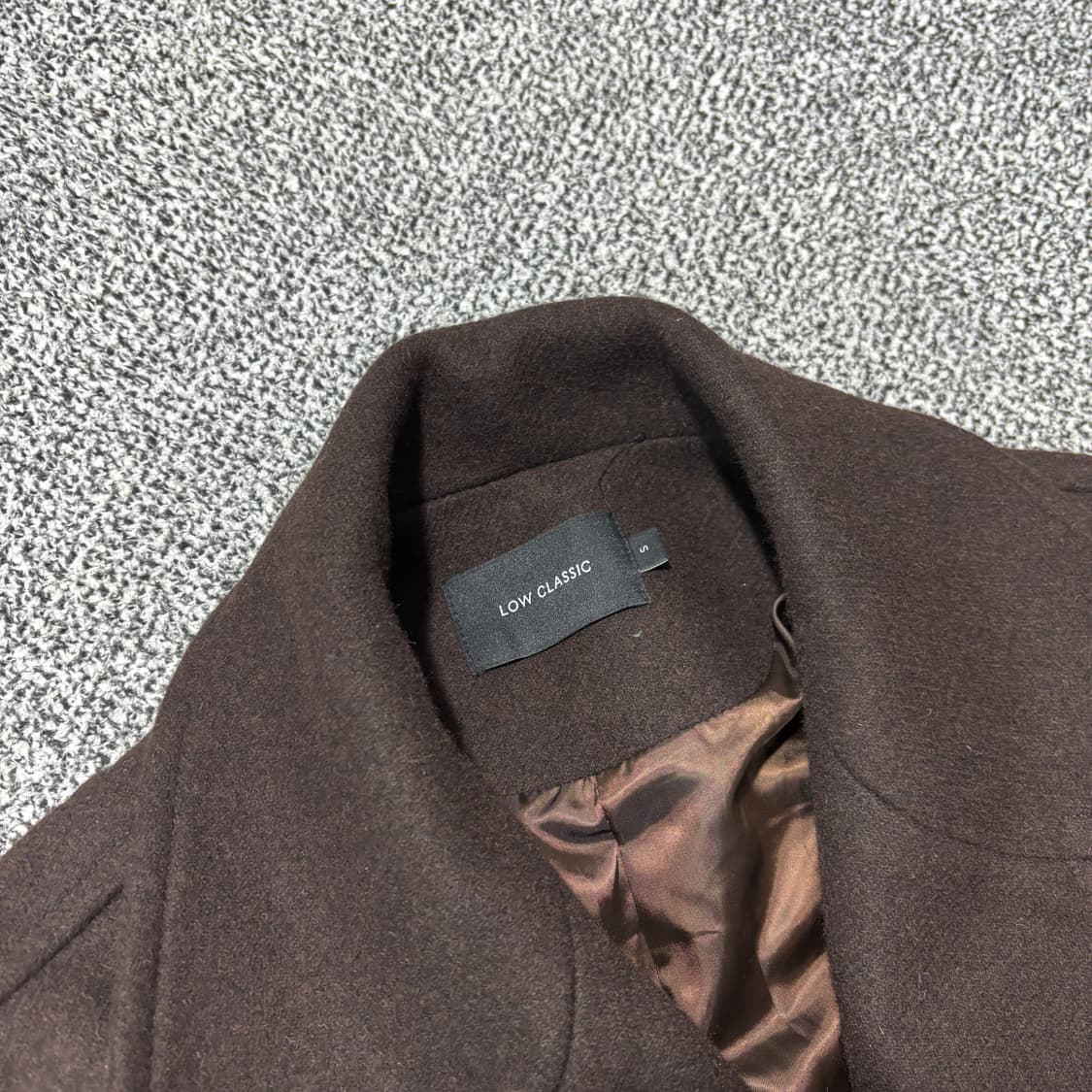[W] 로우클래식 W컨셉 울 벨트 코트 브라운 (S) 상품이미지3