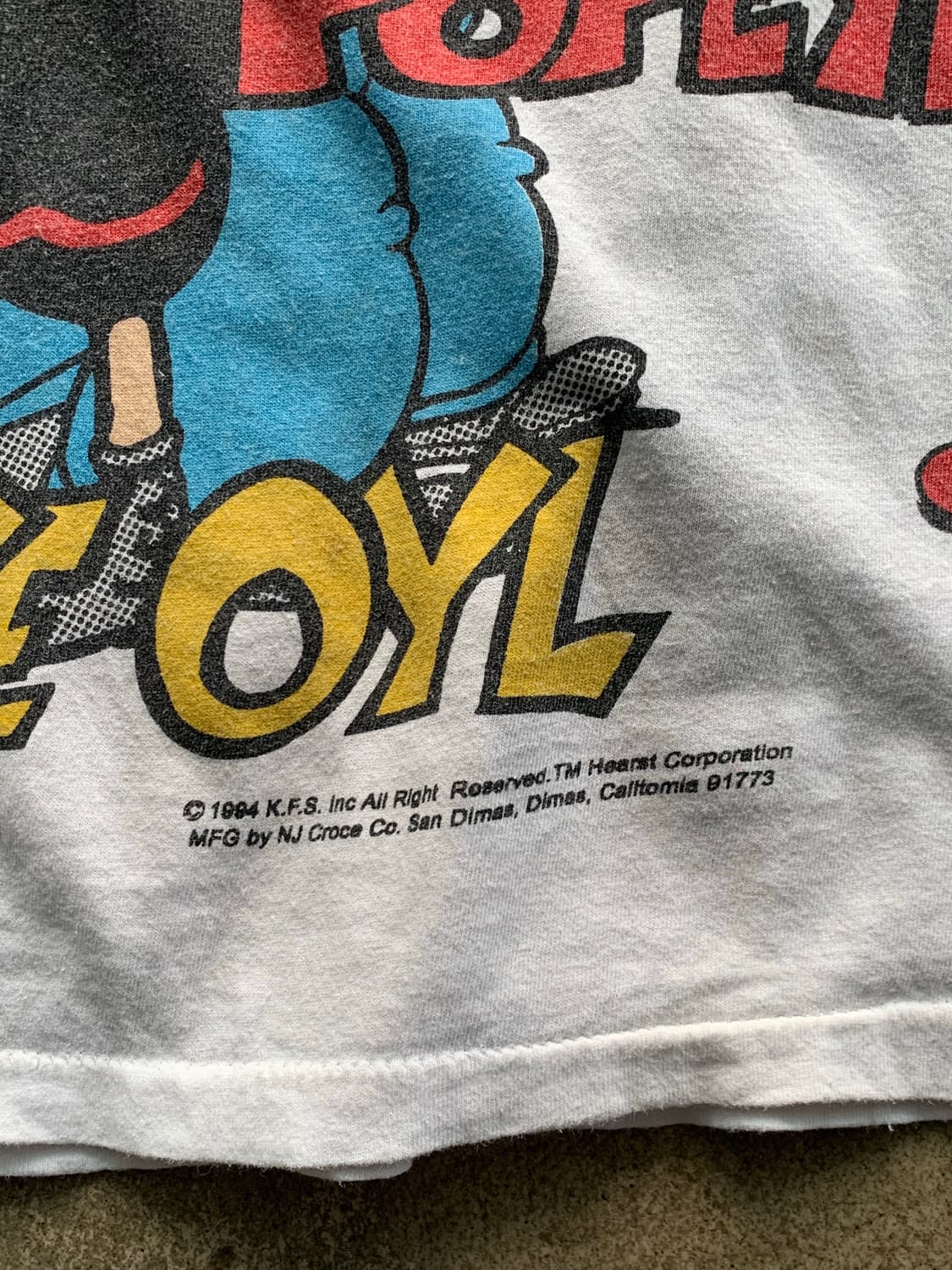 90s 뽀빠이 올리브오일 브루터스 AOP 티셔츠 상품이미지4