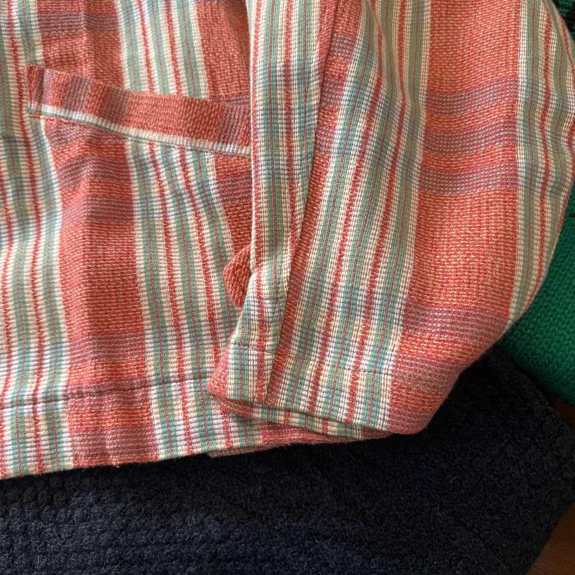 미스터 빌드 유니크 패턴 에스닉 코튼 크롭 자켓 M L XL 상품이미지4