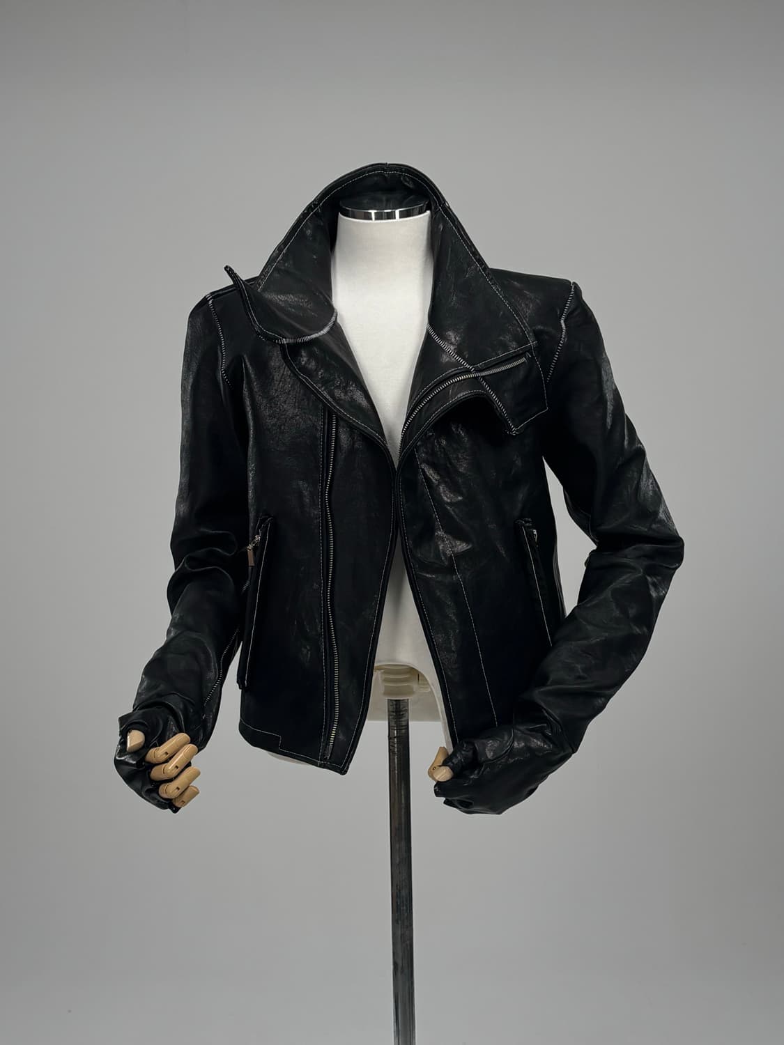 핸드메이드 lamb overlock stitch high jacket 상품이미지7