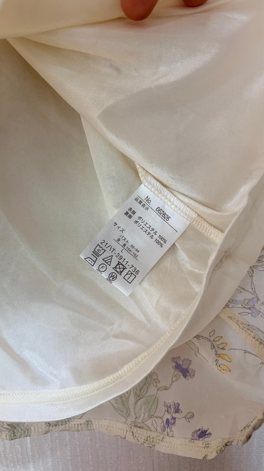 빈티지 모리걸 하구미 플라워 반팔 블라우스 상품이미지3