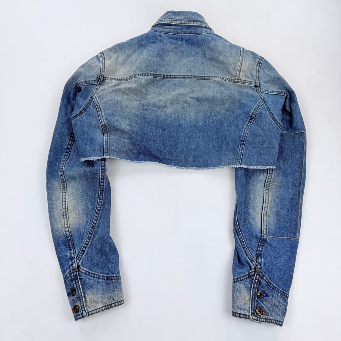 디젤 커스텀 크롭 워싱 데님 자켓 상품이미지5