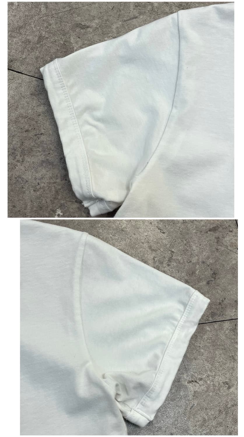 우알롱 크롭 반팔티 화이트 S #csz3742 상품이미지7