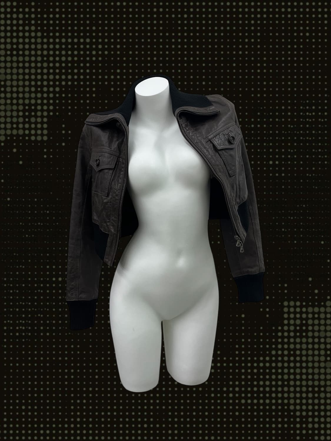 y2k brown 2-way leather jacket  상품이미지1