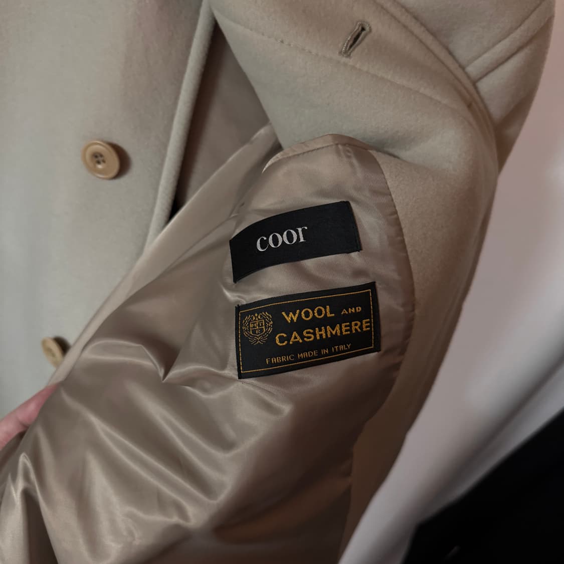 쿠어 MTR 발마칸 코트 크림 L사이즈 상품이미지3