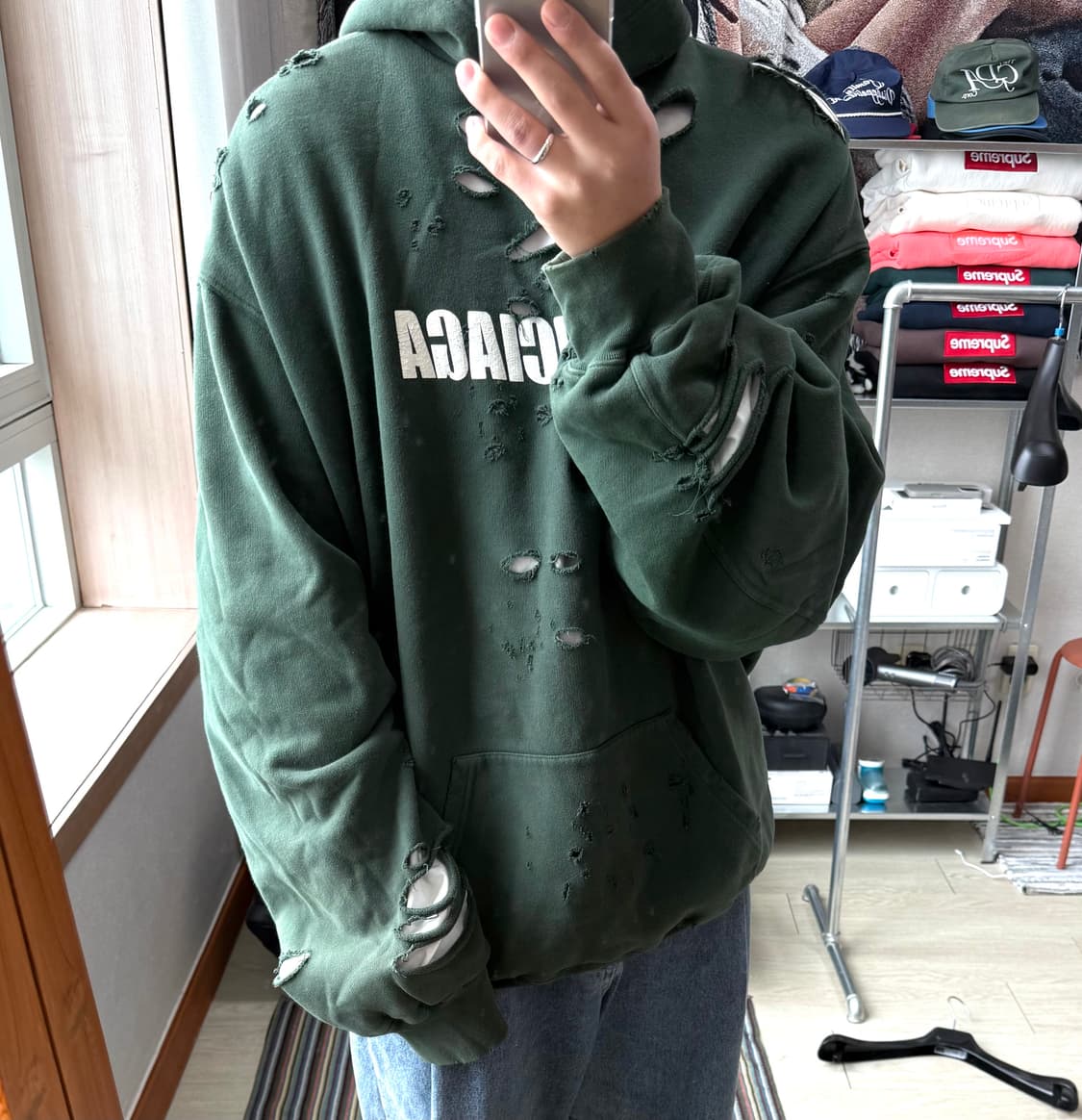 발렌시아가 디스트로이드 후드 상품이미지1