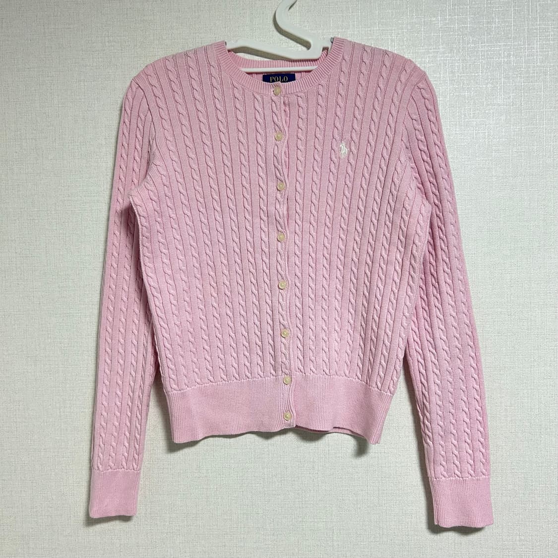 폴로 랄프로렌 신형 걸즈 니트 가디건 핑크 L 상품이미지3