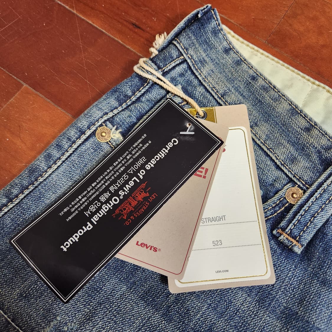 리바이스 523 스트레이트 빈티지 리페어 패치워크 데님 상품이미지6