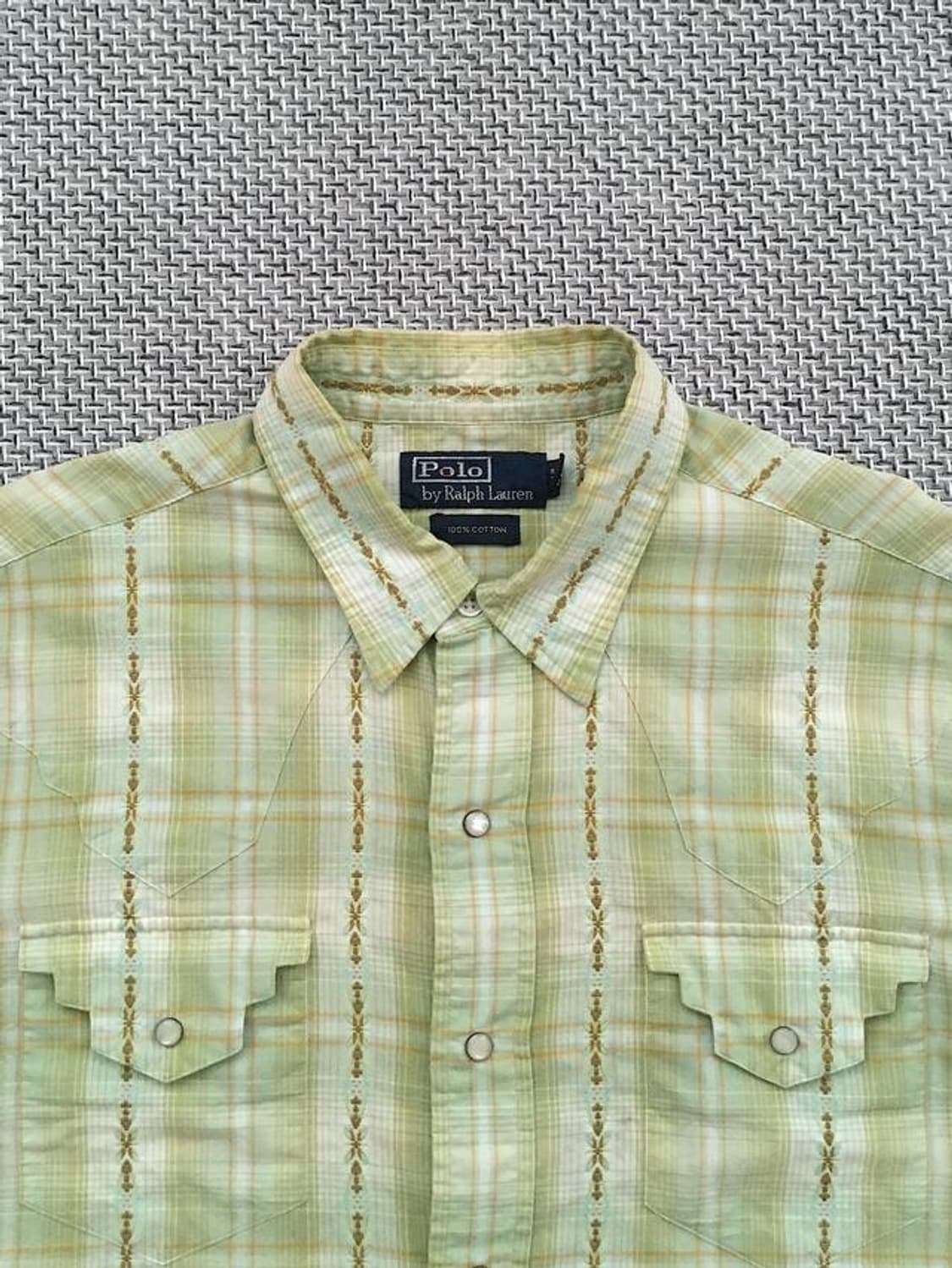 90s Ethnic Pearl snap western shirts 상품이미지1
