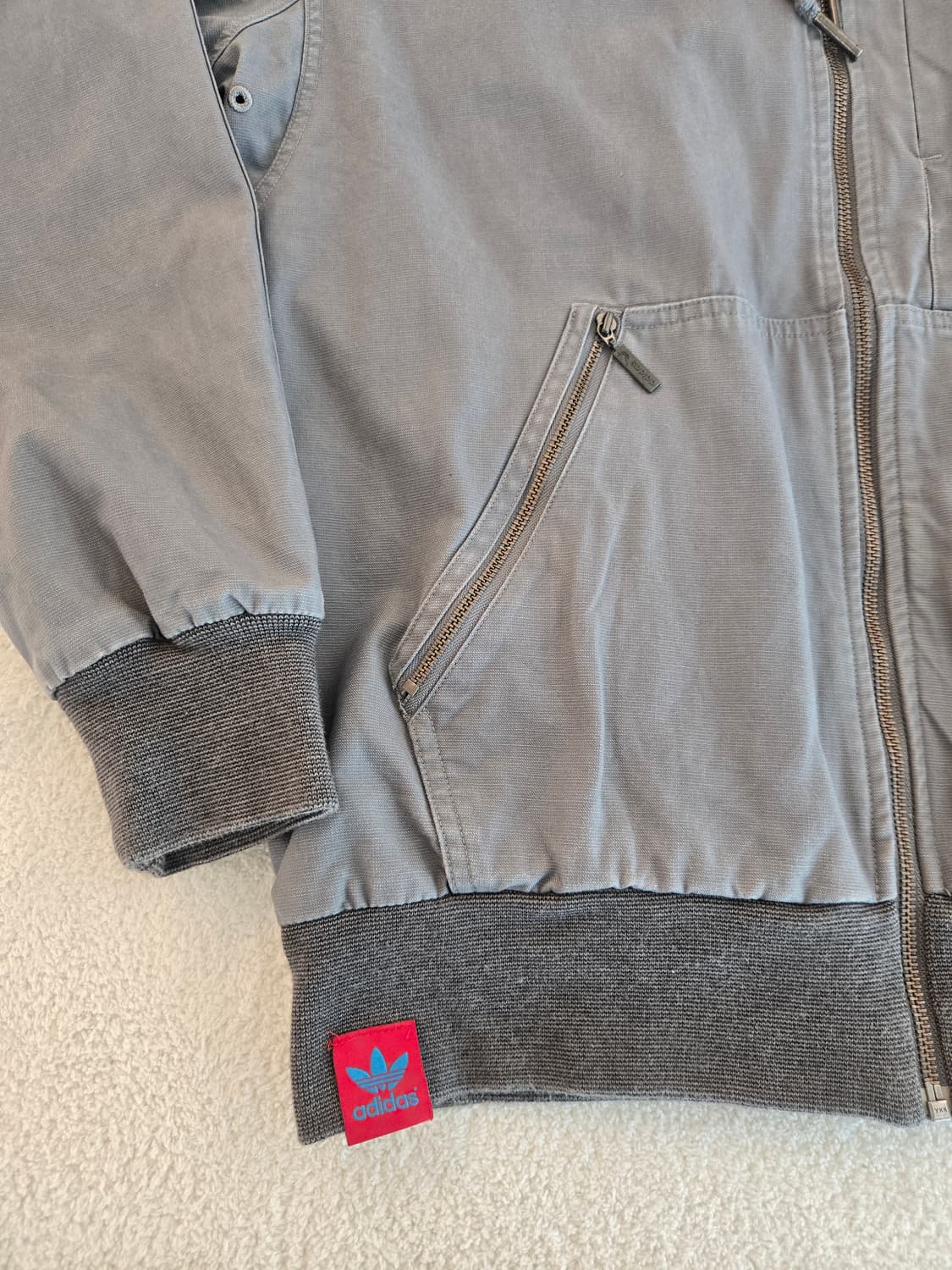 아디다스 후드 집업 워크자켓 그레이 100 상품이미지2