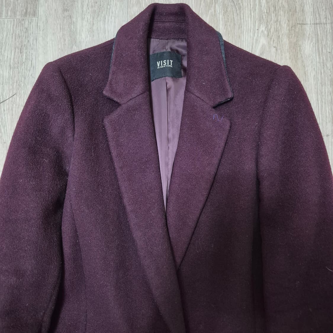 비지트인뉴욕 여성 캐시미어 럭셔리 싱글 코트 (55) 상품이미지2