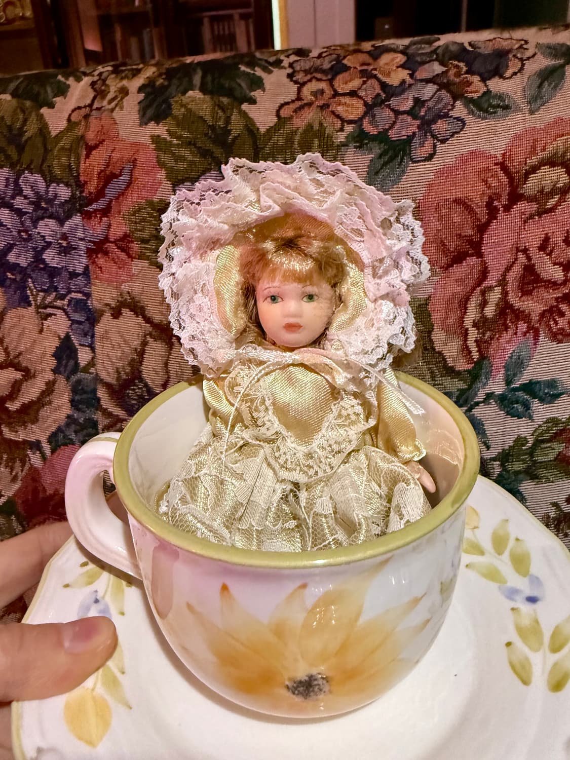 빈티지돌 포슬린 티컵 미니 인형 키덜트 빈티지토이 상품이미지3