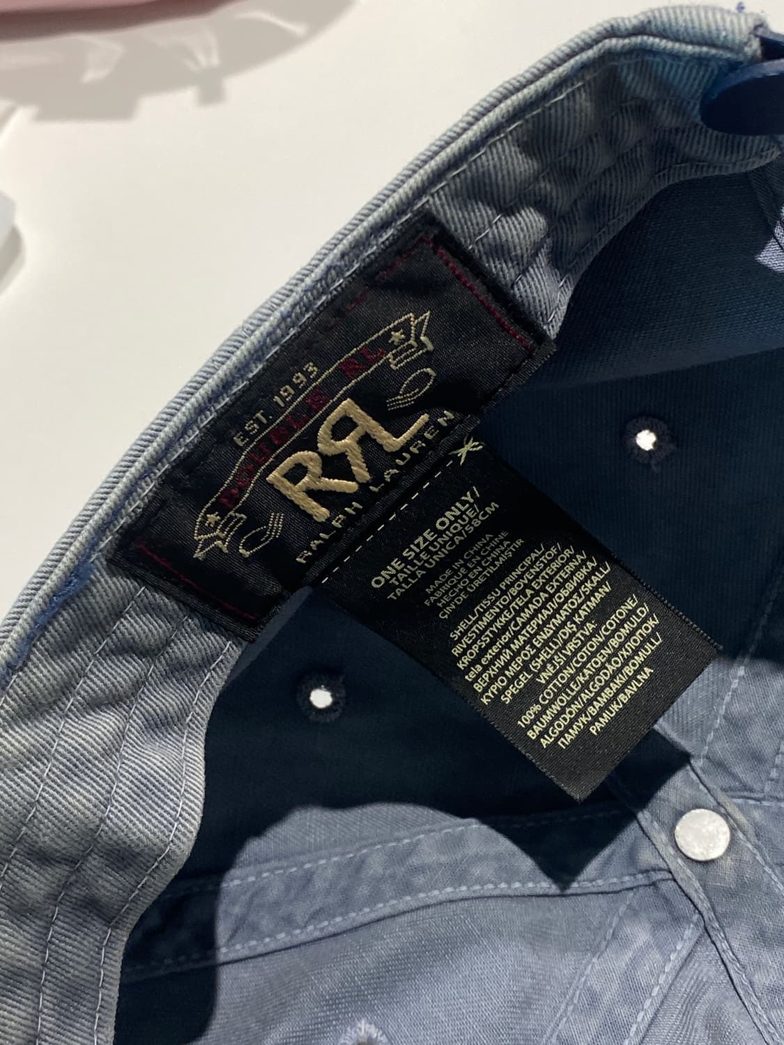 RRL 피그먼트 워싱 해링본 원단 볼캡 2종 일괄판매 상품이미지7