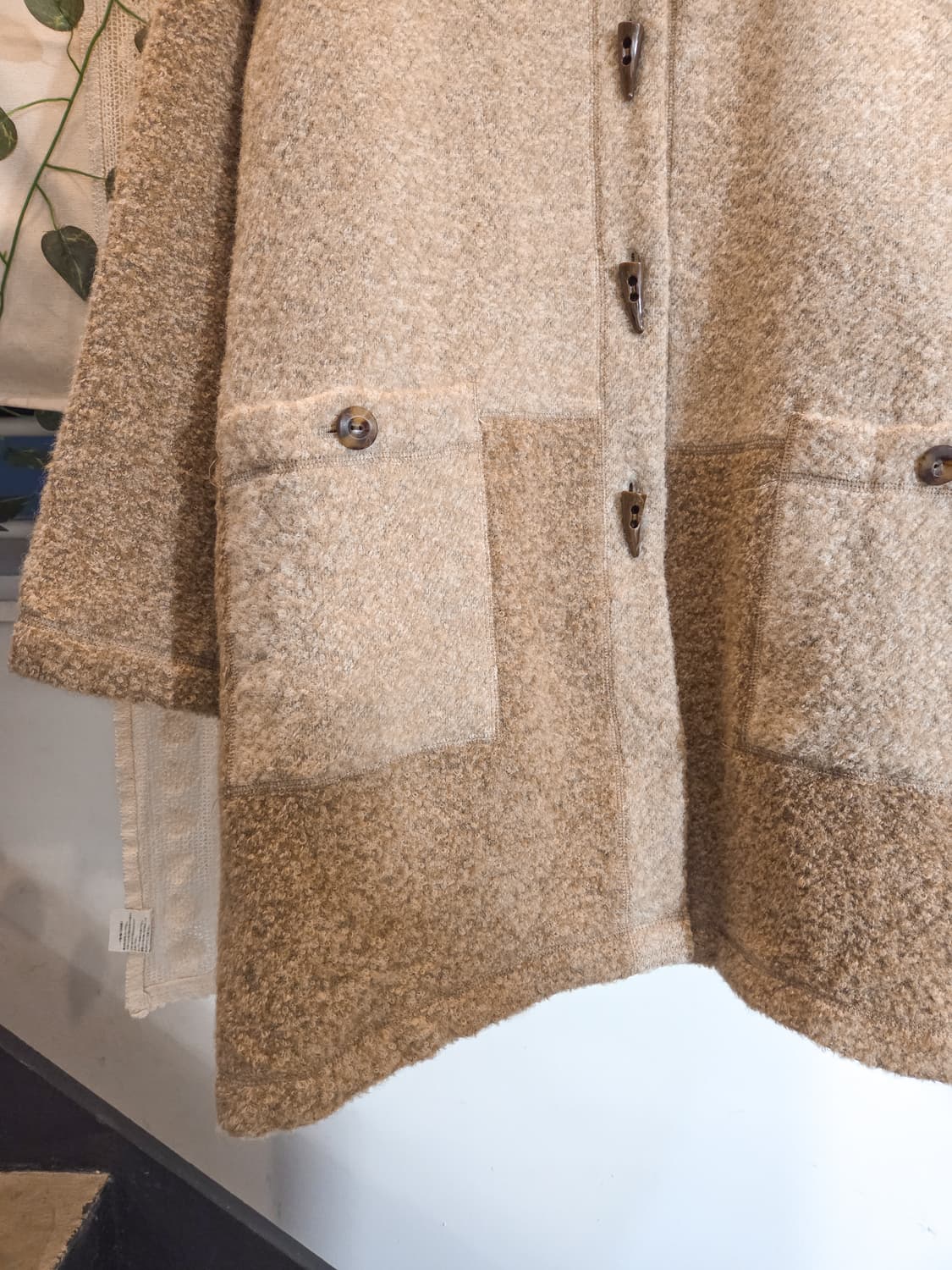 토글 버튼 보송보송 코트 상품이미지3