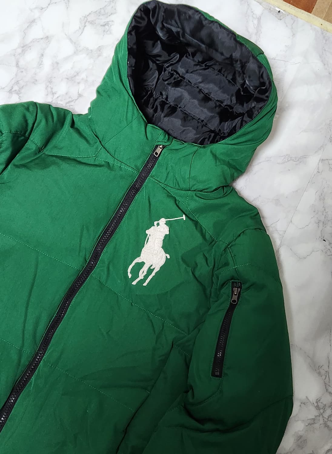 폴로 랄프로렌 딥그린 빅포니 MA-1 패딩 자켓 상품이미지3