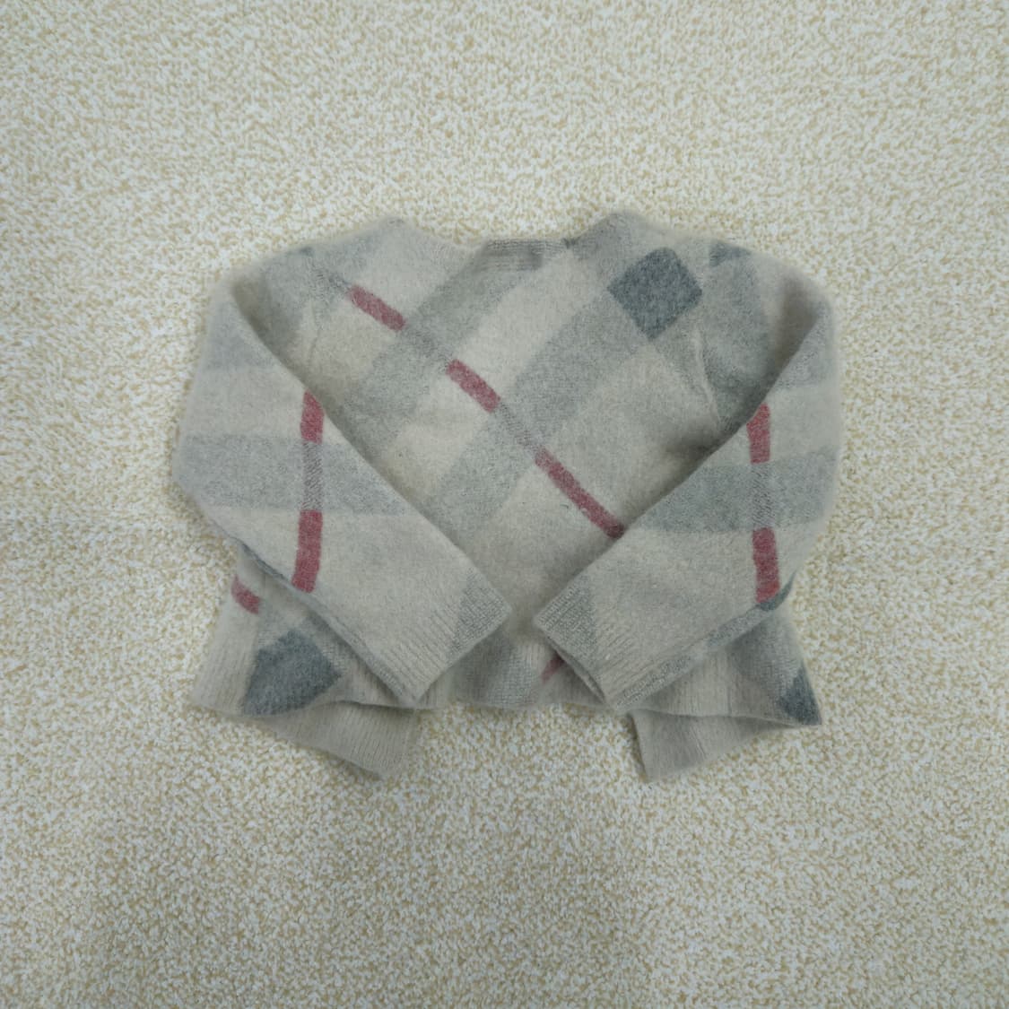 [6Y] 버버리 키즈 캐시미어 체크 가디건(정품 줄어듬) 1027JM2 상품이미지2