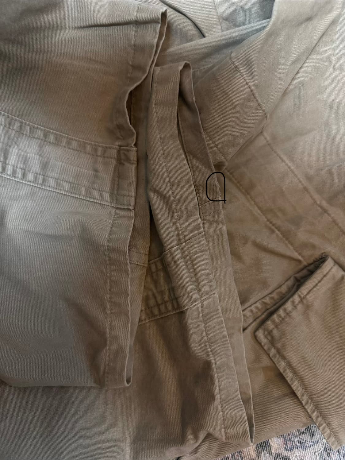 파르티멘토 빈티지 워싱 페널드 카고 팬츠 베이지(L) 상품이미지6