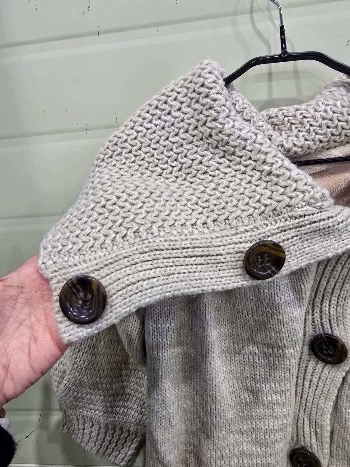 아이보리 후드 롱 니트 가디건 상품이미지9